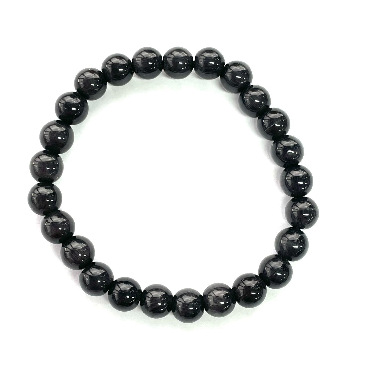 Black Obsidian Beads Bracelet Black Obsidian Beads Bracelet